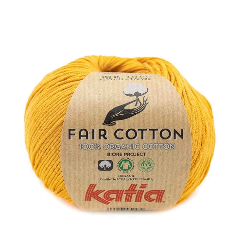 Fair Cotton 100% Bio-Baumwolle von Katia Farbe 37 senfgelb