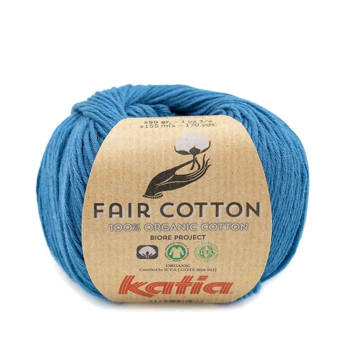Fair Cotton 100% Bio-Baumwolle von Katia Farbe 38 grünblau