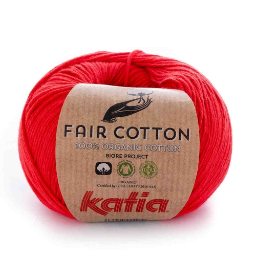Fair Cotton von Katia 50g-Knäuel Fb. 4 rot