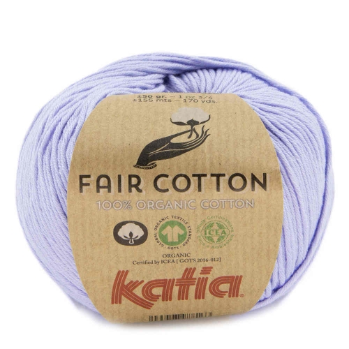 Fair Cotton von Katia 50g-Knäuel Fb. 48 helllila
