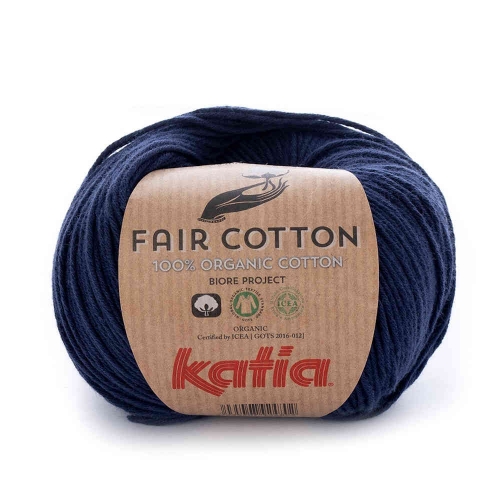 Fair Cotton von Katia 50g-Knäuel Fb. 5 dunkelblau