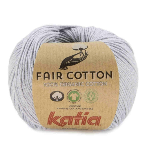 Fair Cotton von Katia 50g-Knäuel Fb. 50 perlhellgrau