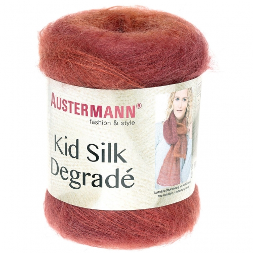 Kid Silk Degradé von Austermann 50g-Knäuel Farbe 101 feuer