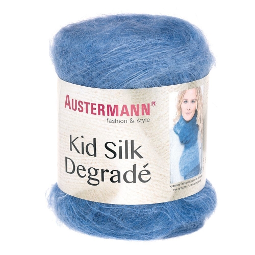 Kid Silk Degradé von Austermann 50g-Knäuel Farbe 103 blau