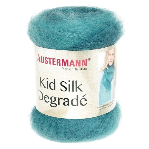 Kid Silk Degradé von Austermann 50g-Knäuel Farbe 104 petrol