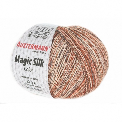 Magic Silk Color von Austermann 50g-Knäuel Fb. 101 zimt