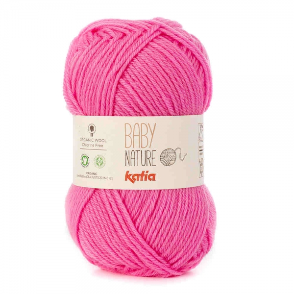Baby Nature Bio Merino Wolle chlorfrei von Katia Farbe 113 pink