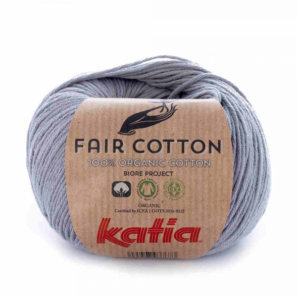 Fair Cotton 100% Bio-Baumwolle von Katia Farbe 26 mittelgrau