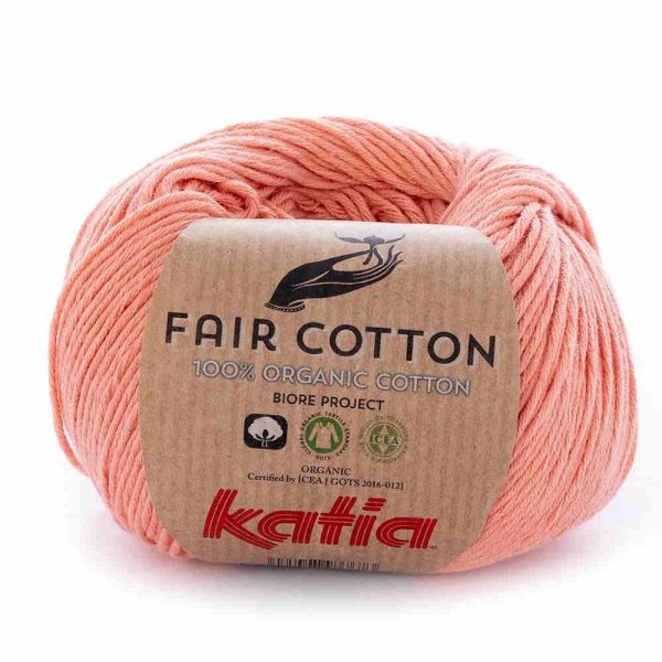 Fair Cotton 100% Bio-Baumwolle von Katia Farbe 28 lachsorange