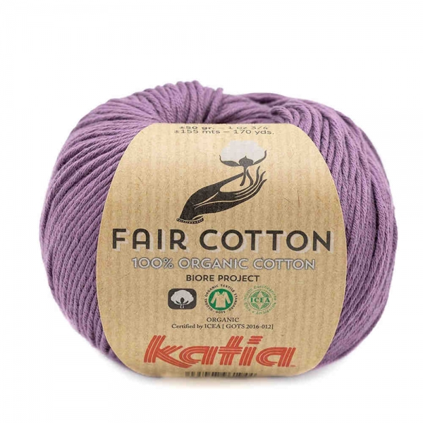 Fair Cotton 100% Bio-Baumwolle von Katia Farbe 39 dunkelmalve