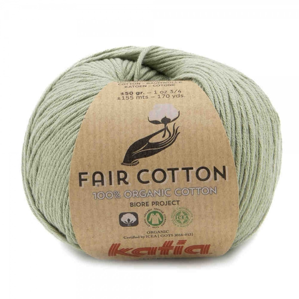 Fair Cotton 100% Bio-Baumwolle von Katia Farbe 46 blassgrün