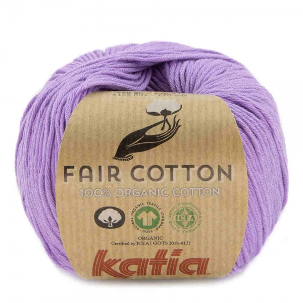 Fair Cotton 100% Bio-Baumwolle von Katia Farbe 49 lila