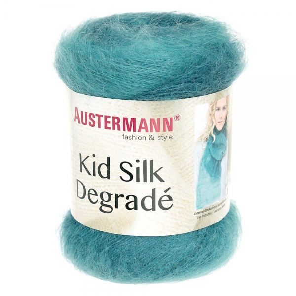 Kid Silk Degrade von Austermann Farbe 104 petrol